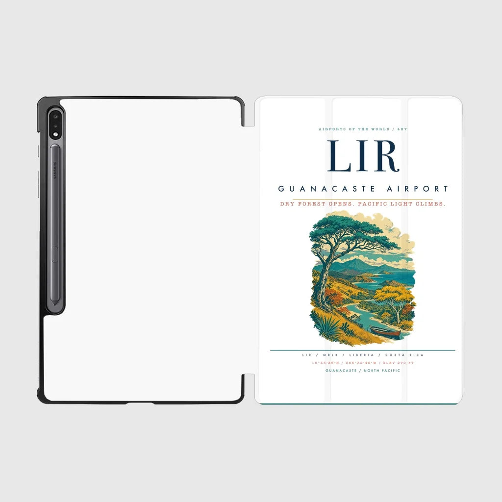 Guanacaste Airport (LIR) design on white samsung tablet tablet case