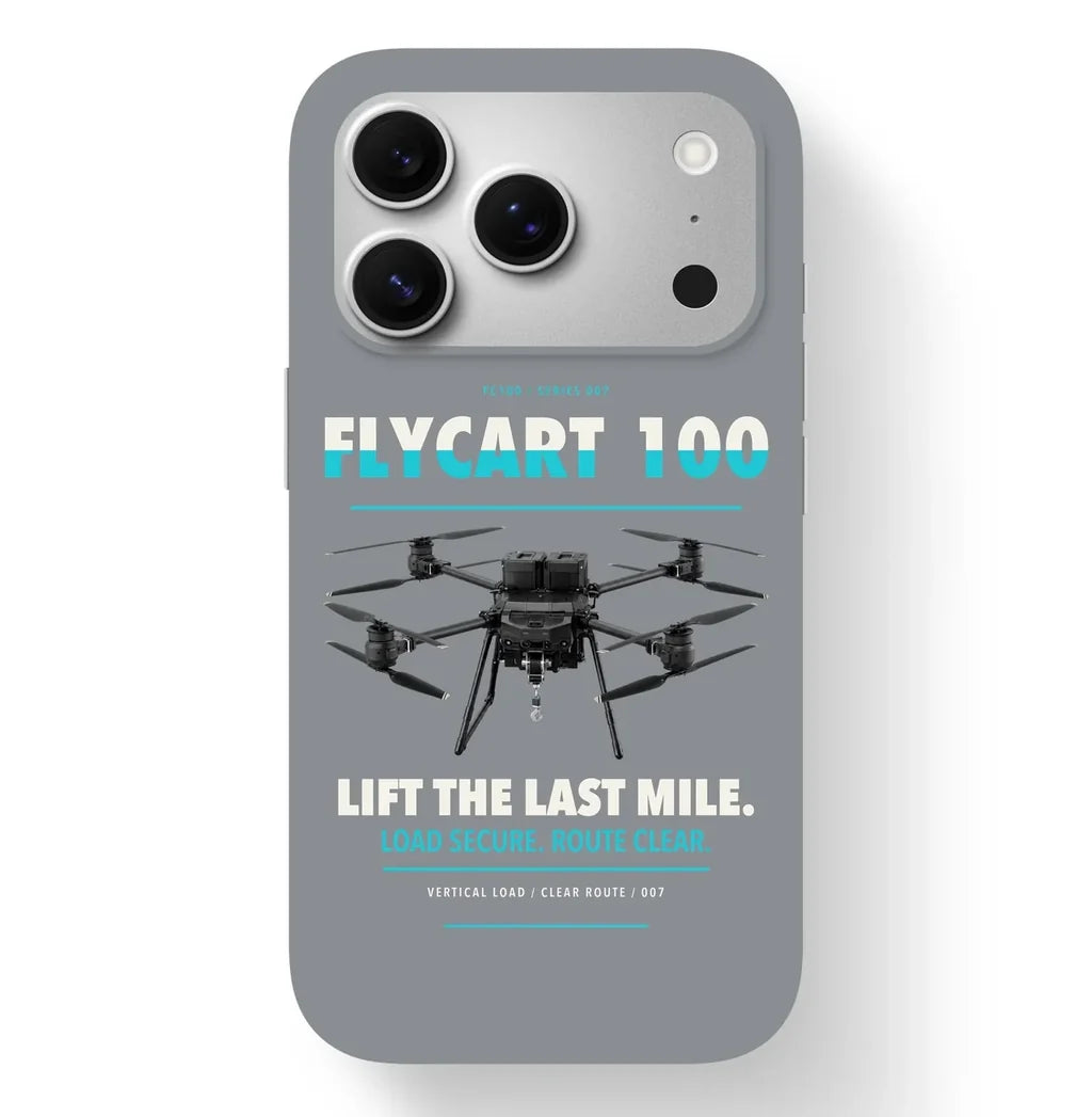 DJI FlyCart 100 Case design on gray iphone case