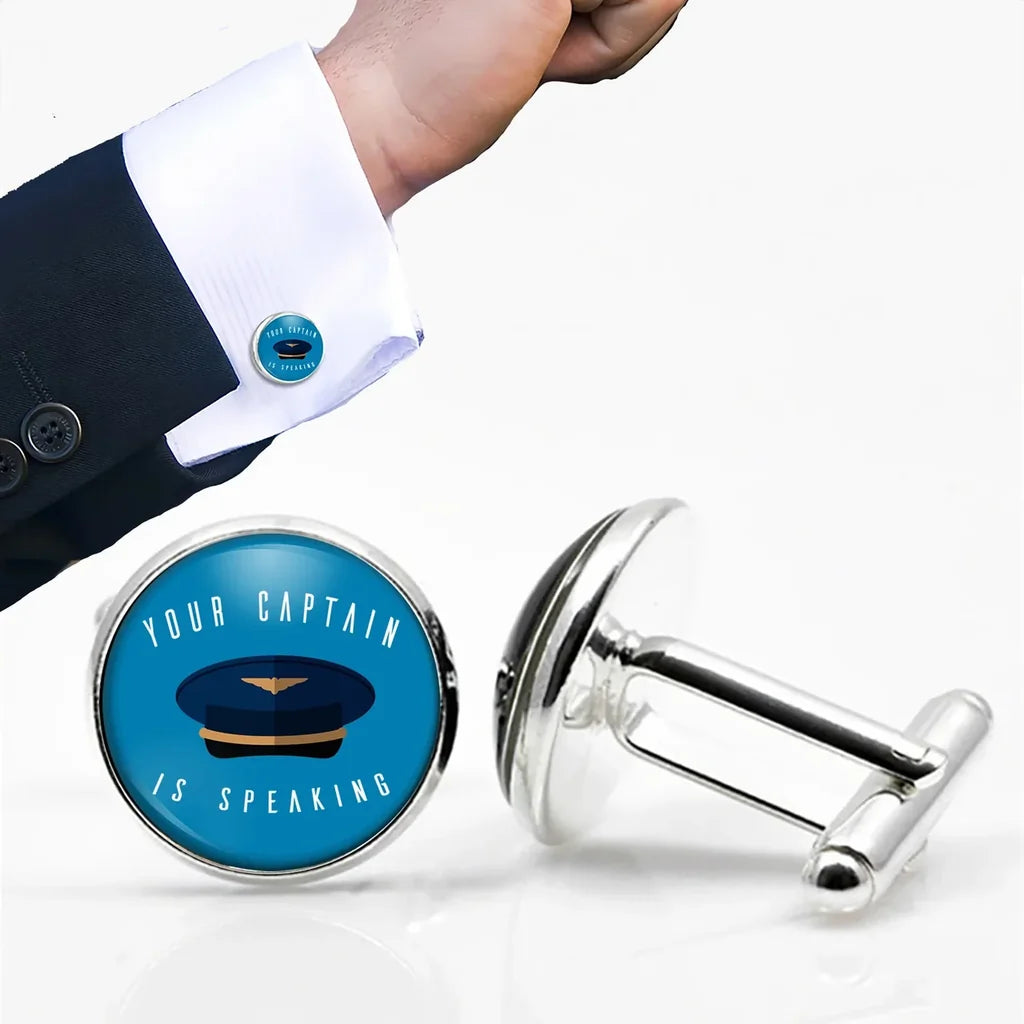 Your Captain Is Speaking Cuff Links - view 6
