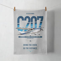 Thumbnail for Cessna T207A Stationair 8 design on light gray towel