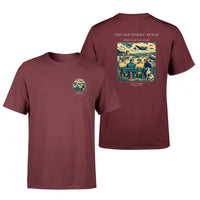 Thumbnail for VINTAGE G4140 - The Old Timers' Bench - Double-Side T-Shirt design on darkred double side t shirt