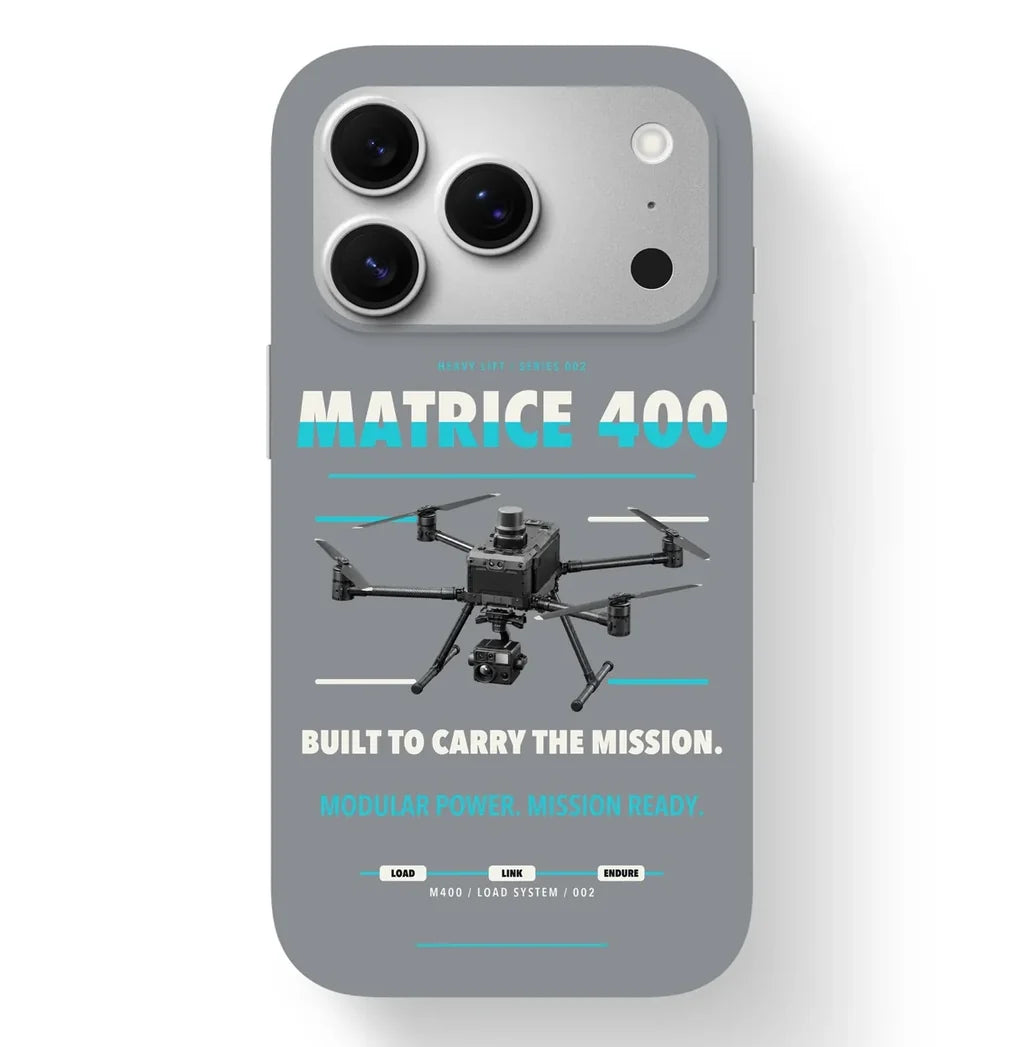 DJI Matrice 400 Case design on gray iphone case
