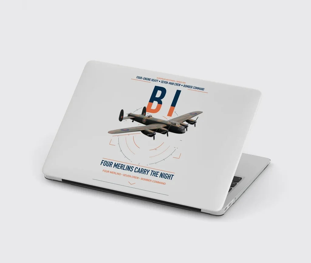 Avro Lancaster B I design on light gray MacBook case