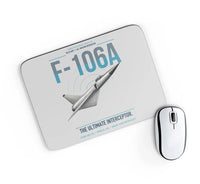 Thumbnail for F-106A Delta Dart design on light gray rectangle mouse pad