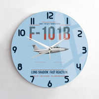 Thumbnail for F-101B Voodoo design on light blue no frame wall clock