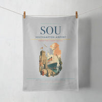 Thumbnail for Southampton Airport (SOU) design on light gray towel