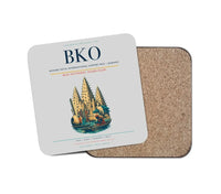 Thumbnail for Modibo Keita International Airport (BKO) design on light gray 1 piece coaster