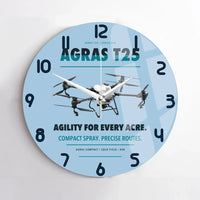 Thumbnail for DJI Agras T25 design on light blue no frame wall clock