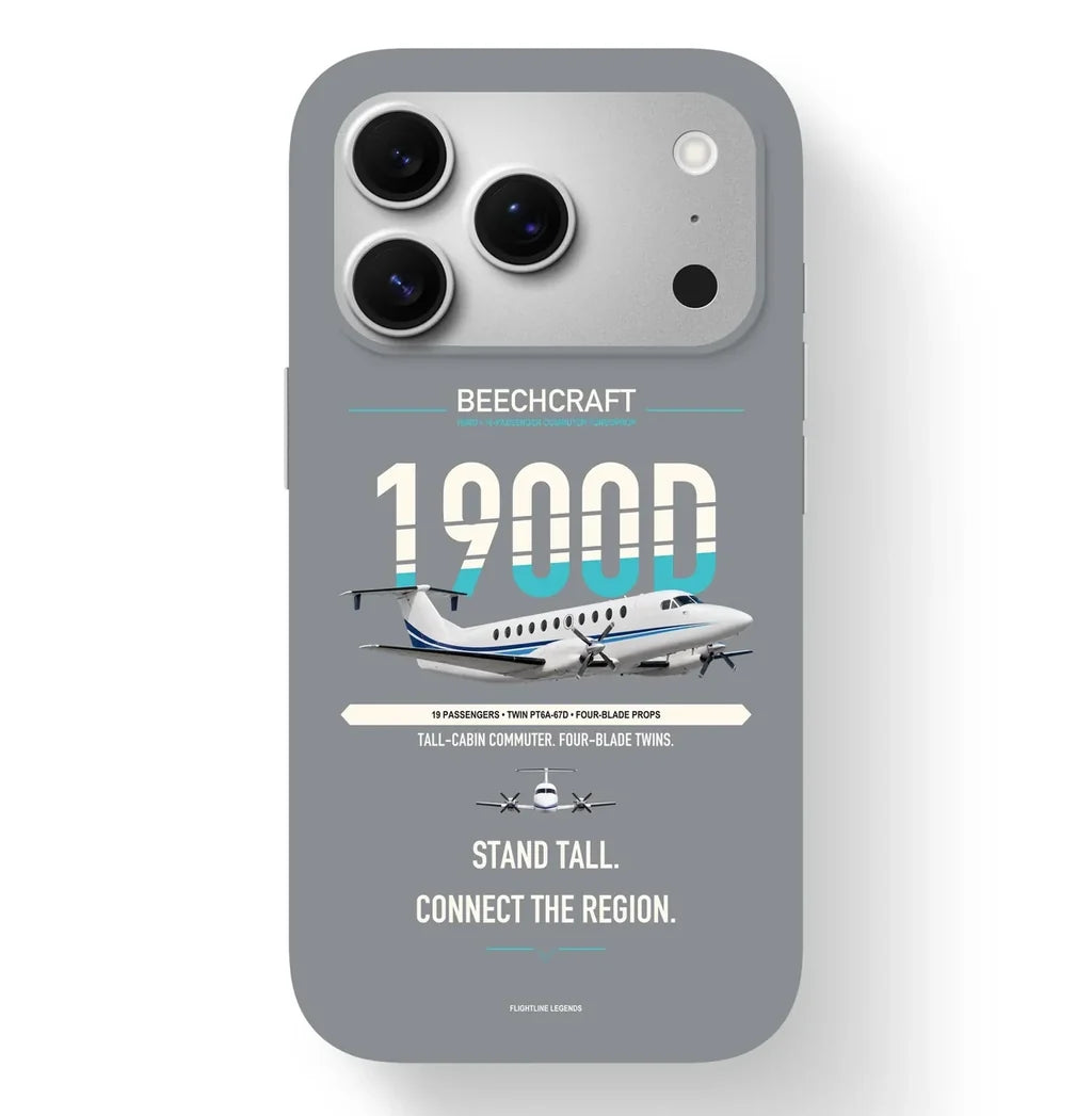 Beechcraft 1900D Case design on gray iphone case