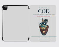 Thumbnail for Yellowstone Regional Airport (COD) design on light gray ipad tablet case