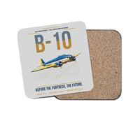 Thumbnail for Martin B-10 design on light gray 1 piece coaster