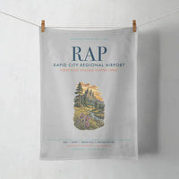 Thumbnail for Rapid City Regional Airport (RAP) design on light gray towel
