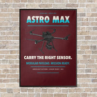 Thumbnail for Freefly Astro Max vertical canvas print - framed - dark red background