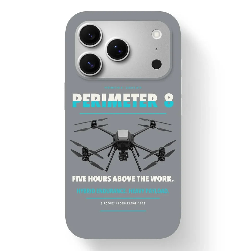 Skyfront Perimeter 8 Case design on gray iphone case