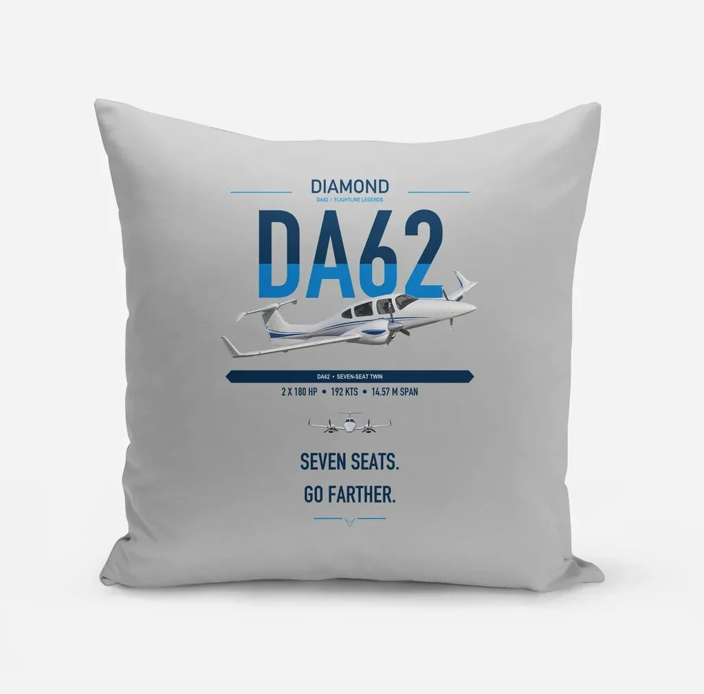 Diamond DA62 design on light gray pillow