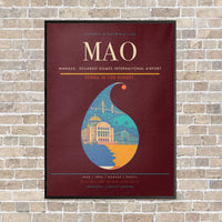 Thumbnail for Manaus - Eduardo Gomes International Airport MAO - Canvas Framed - Dark Red