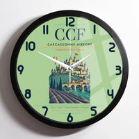 Thumbnail for Carcassonne Airport CCF Wall-Clock Framed - Light Green
