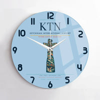 Thumbnail for Ketchikan International Airport (KTN) design on light blue no frame wall clock