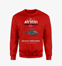 Thumbnail for Bell 407GXi design on red sweatshirt