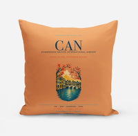 Thumbnail for Guangzhou Baiyun International Airport (CAN) design on orange pillow