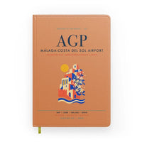 Thumbnail for Malaga-Costa del Sol Airport (AGP) design on orange notebook