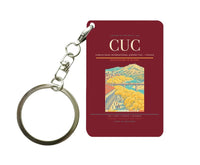Thumbnail for Camilo Daza International Airport (CUC) design on dark red key chain