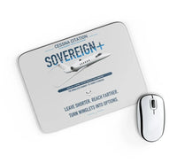 Thumbnail for Cessna Citation Sovereign+ design on light gray rectangle mouse pad