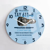 Thumbnail for TAY 611-8 design on light blue no frame wall clock