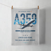 Thumbnail for Airbus A350-1000 design on light gray towel