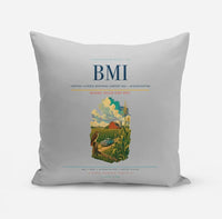 Thumbnail for Central Illinois Regional Airport (BMI) design on light gray pillow