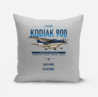 Thumbnail for Daher Kodiak 900 design on light gray pillow