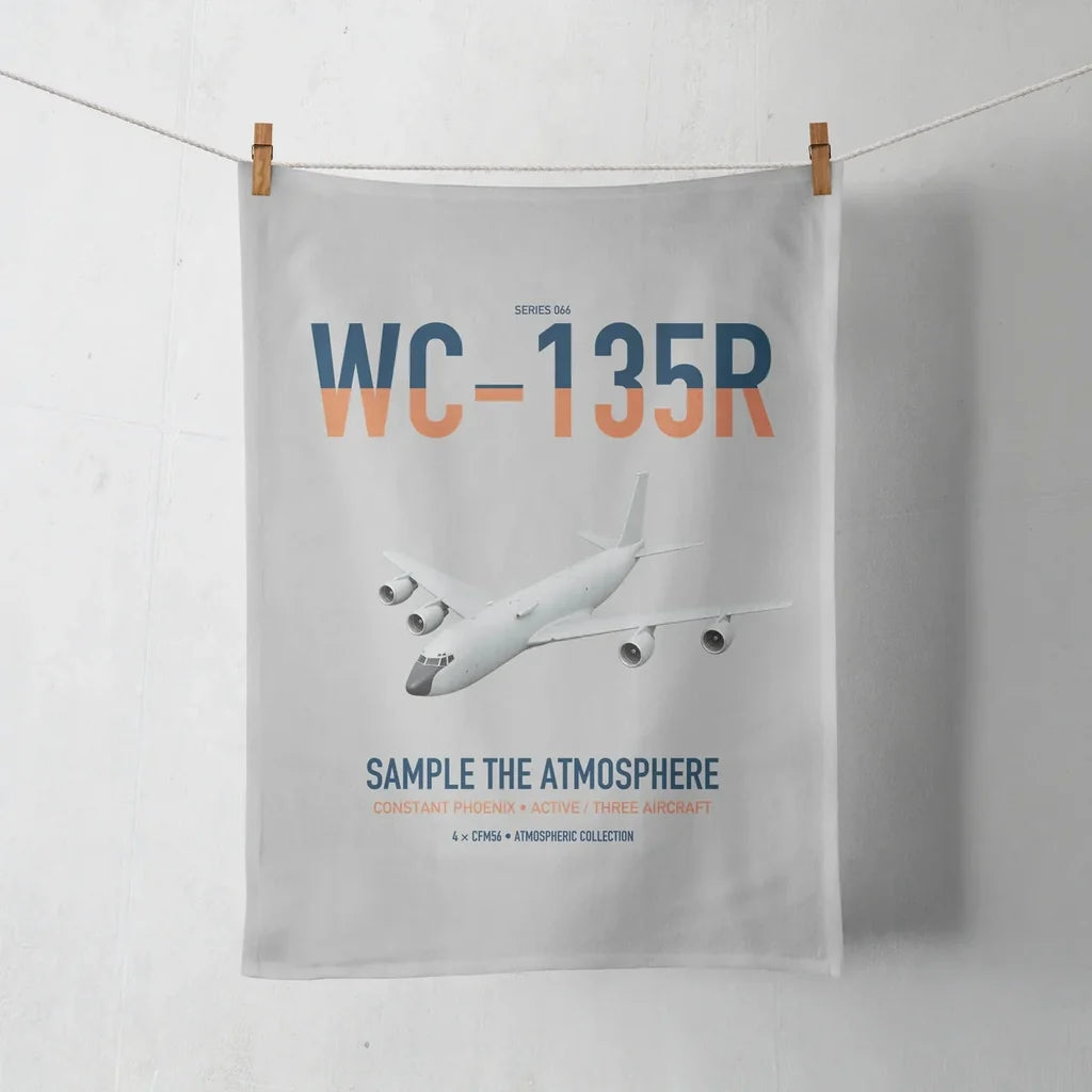 WC-135R Constant Phoenix design on light gray towel