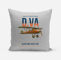 Thumbnail for Albatros D.Va design on light gray pillow