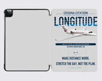 Thumbnail for Cessna Citation Longitude design on light gray ipad tablet case