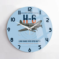 Thumbnail for Heinkel He 111H-6 design on light blue no frame wall clock