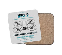 Thumbnail for DJI Neo 2 design on light gray 1 piece coaster