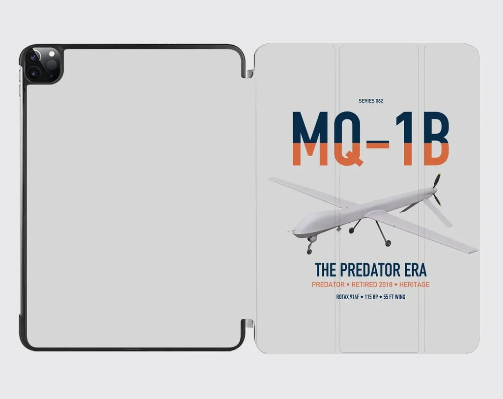 MQ-1B Predator design on light gray ipad tablet case
