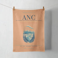 Thumbnail for Ted Stevens Anchorage International Airport (ANC) design on orange towel