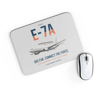 Thumbnail for E-7A Wedgetail design on light gray rectangle mouse pad