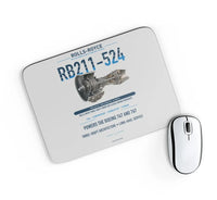 Thumbnail for RB211-524 design on light gray rectangle mouse pad