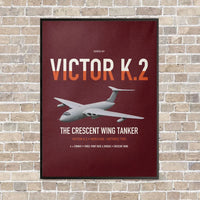 Thumbnail for Handley Page Victor K.2 vertical canvas print - framed - dark red background