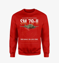 Thumbnail for Savoia-Marchetti SM.79-II Sparviero design on red sweatshirt