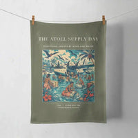 Thumbnail for VINTAGE G4189 - The Atoll Supply Day - Designed Towels design on greenarmy