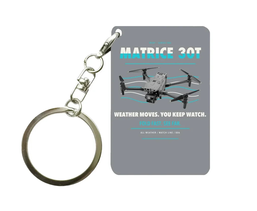 DJI Matrice 30T Key Chain design on gray key chain