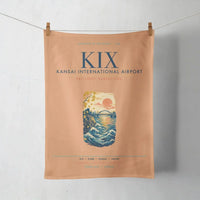 Thumbnail for Osaka Kansai International Airport (KIX) design on orange towel