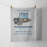 Thumbnail for JT8D design on light gray towel