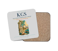 Thumbnail for Kos Island International Airport (KGS) design on light gray 1 piece coaster