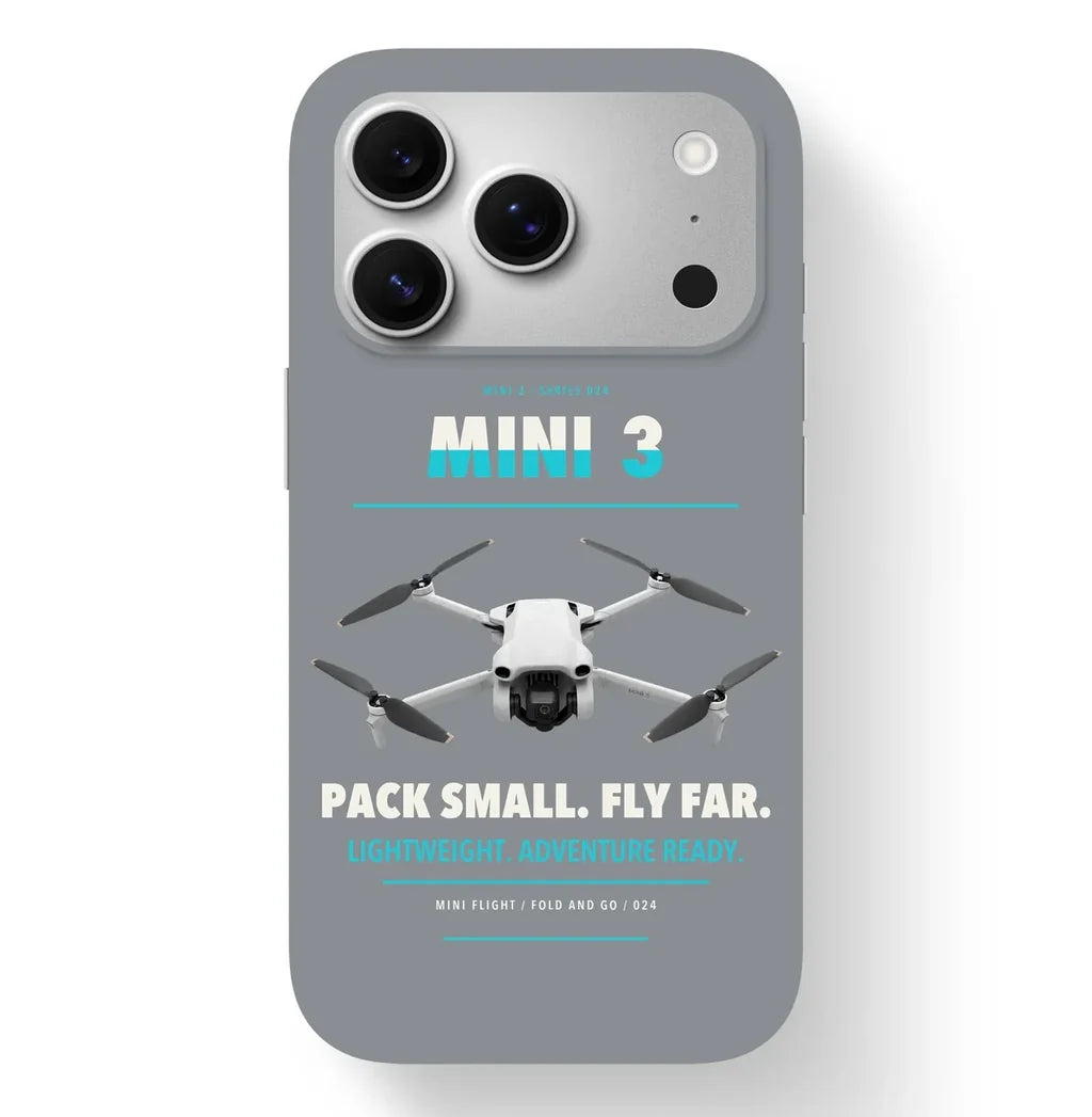 DJI Mini 3 Case design on gray iphone case