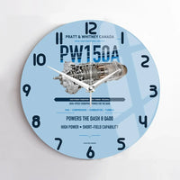 Thumbnail for PW150A design on light blue no frame wall clock