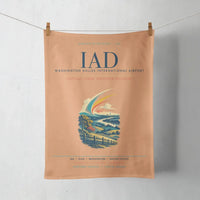 Thumbnail for Washington Dulles International Airport (IAD) design on orange towel